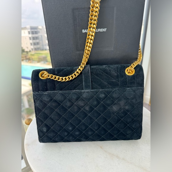 SAINT LAURENT Envelope Medium in Suede w/original receipt and auth card. - Picture 7 of 14